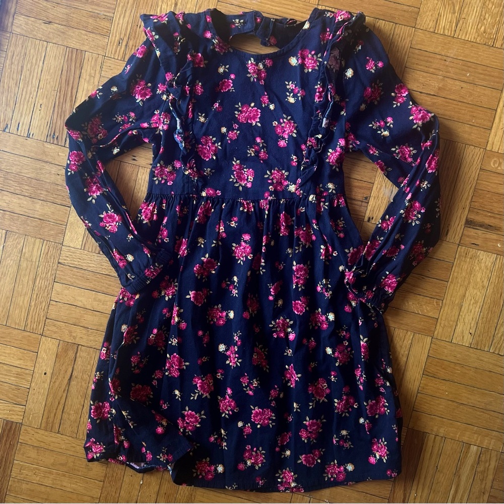 Old Navy Toddler Fit & Flare Ruffle-Trim Floral Long Sleeve Dress
